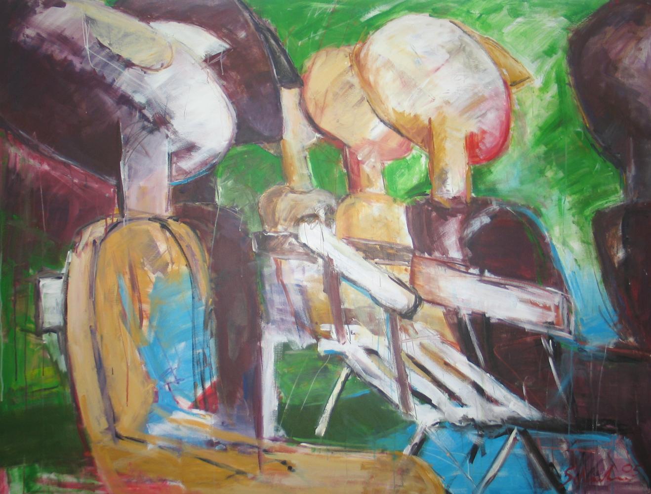 Leinwandbild Macher, nr.3 figurativeart expressives Bild painting