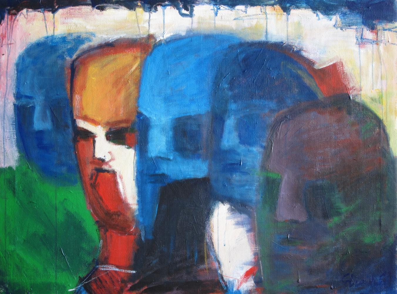 Leinwandbild Macher, nr.7 figurativeart expressives Bild painting