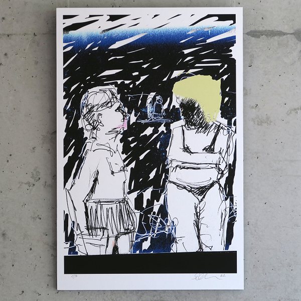 Moderner Kunstdrucke aus dem Bereich der digitalen Kunst mit dem Titel 'Dunkel–Blond'