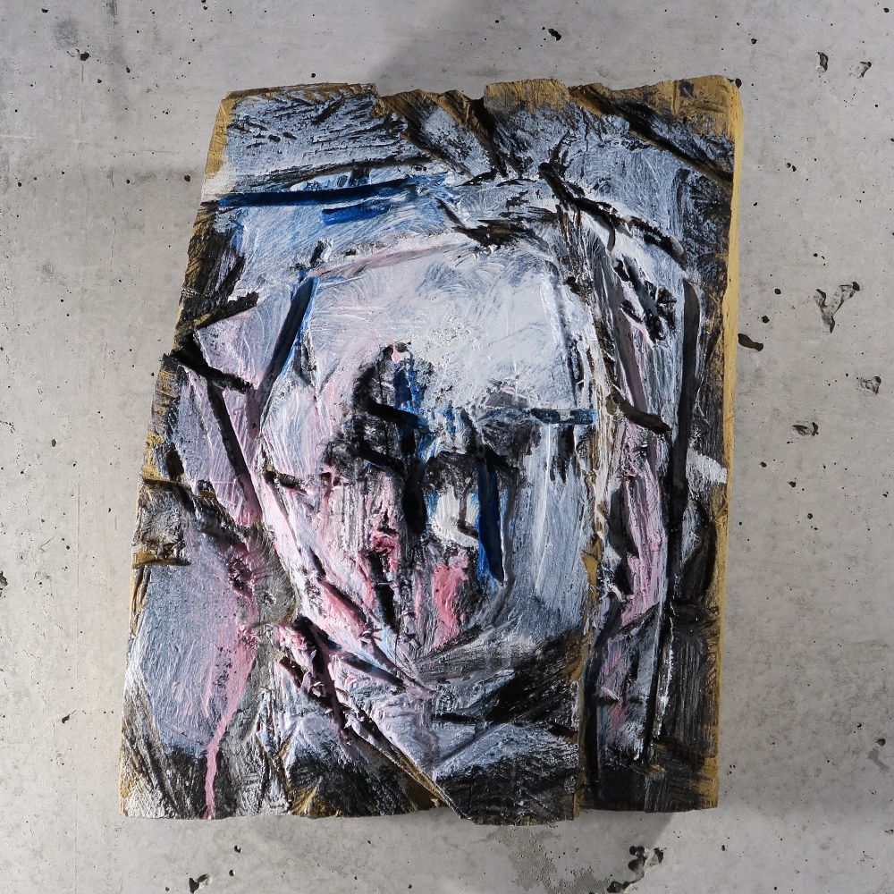 Relief Sägebild nr. 35 figurativeart expressiv