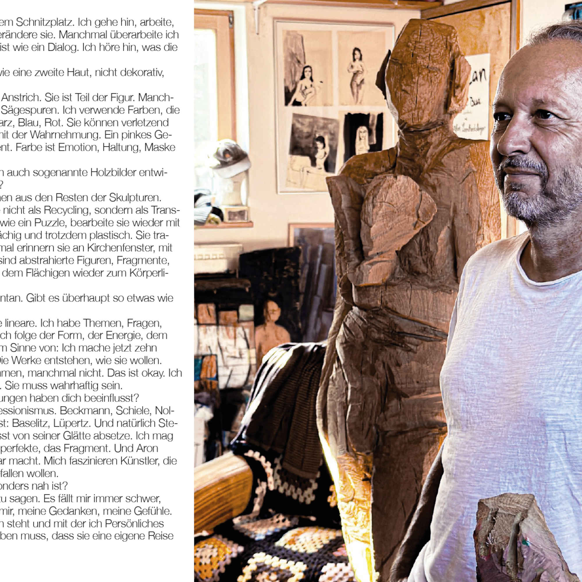 Katalog 'WOOD IT BE YOU' Bildhauer Klaus Schwendner im Atelier