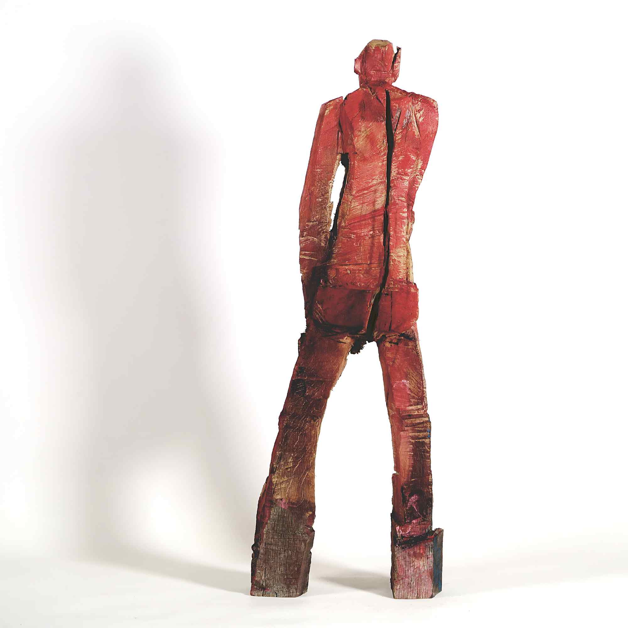 Holzsfigur Kaspar - Ansicht von hinten