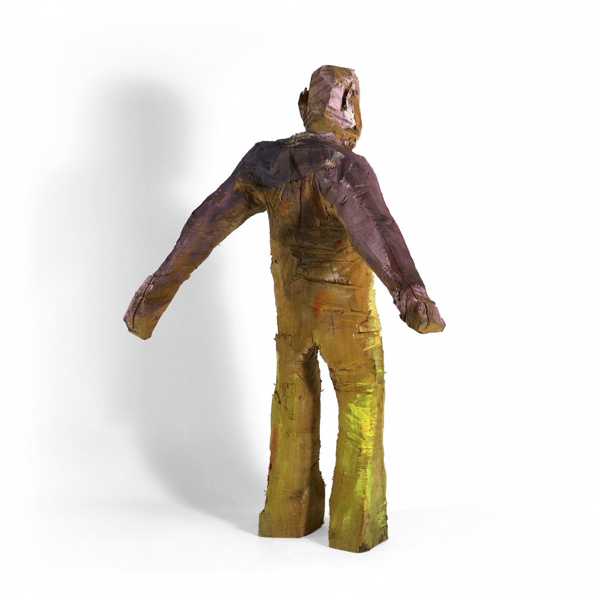 Holzskulptur Florian - Rückenansicht