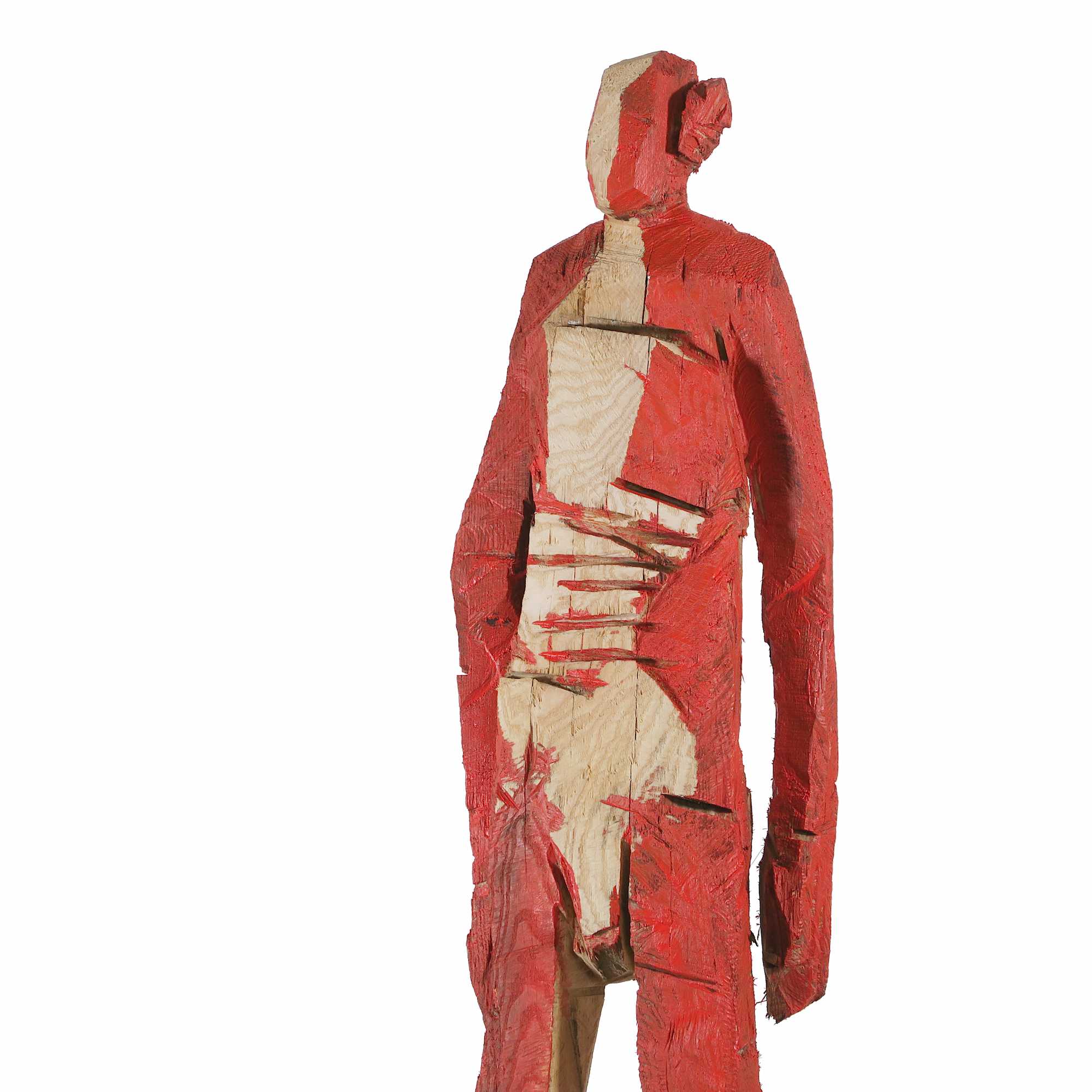 große Holzskulptur 'Chris' - aus einem Eschenstamm geschnitzt