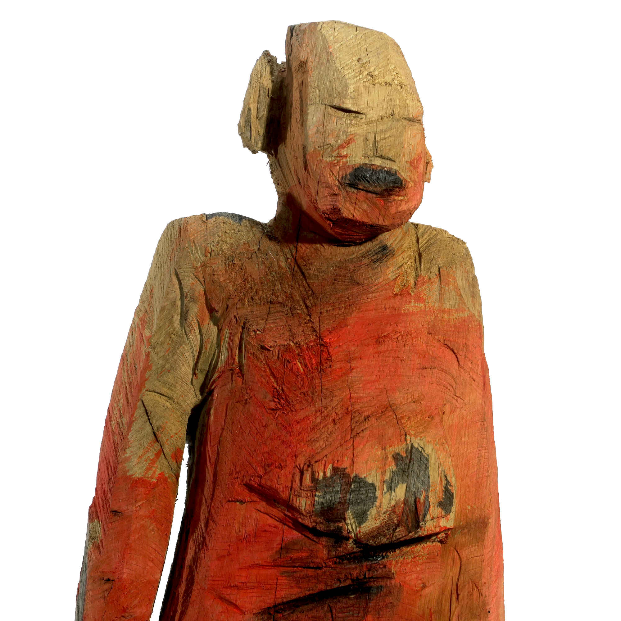 Holzskulptur Naomi expressiv mit der Kettensäge geschnitzt figurativeart