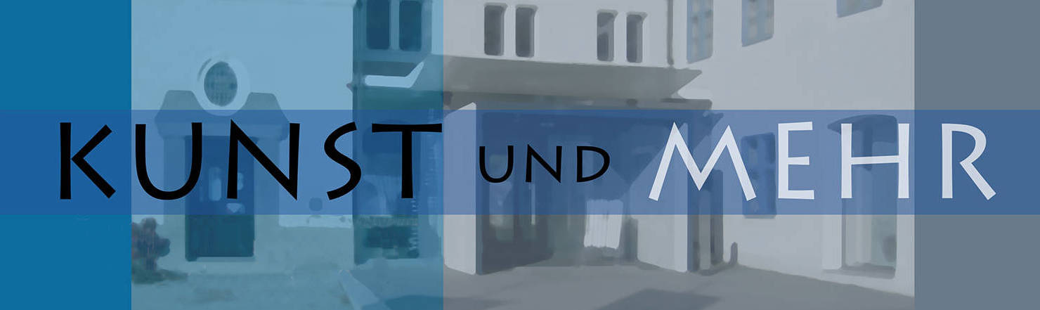 Logo 'KUNST UND MEHR 2025' der Ausstellung in der Städtischen Galerie im Pflegschloss Schrobenhausen